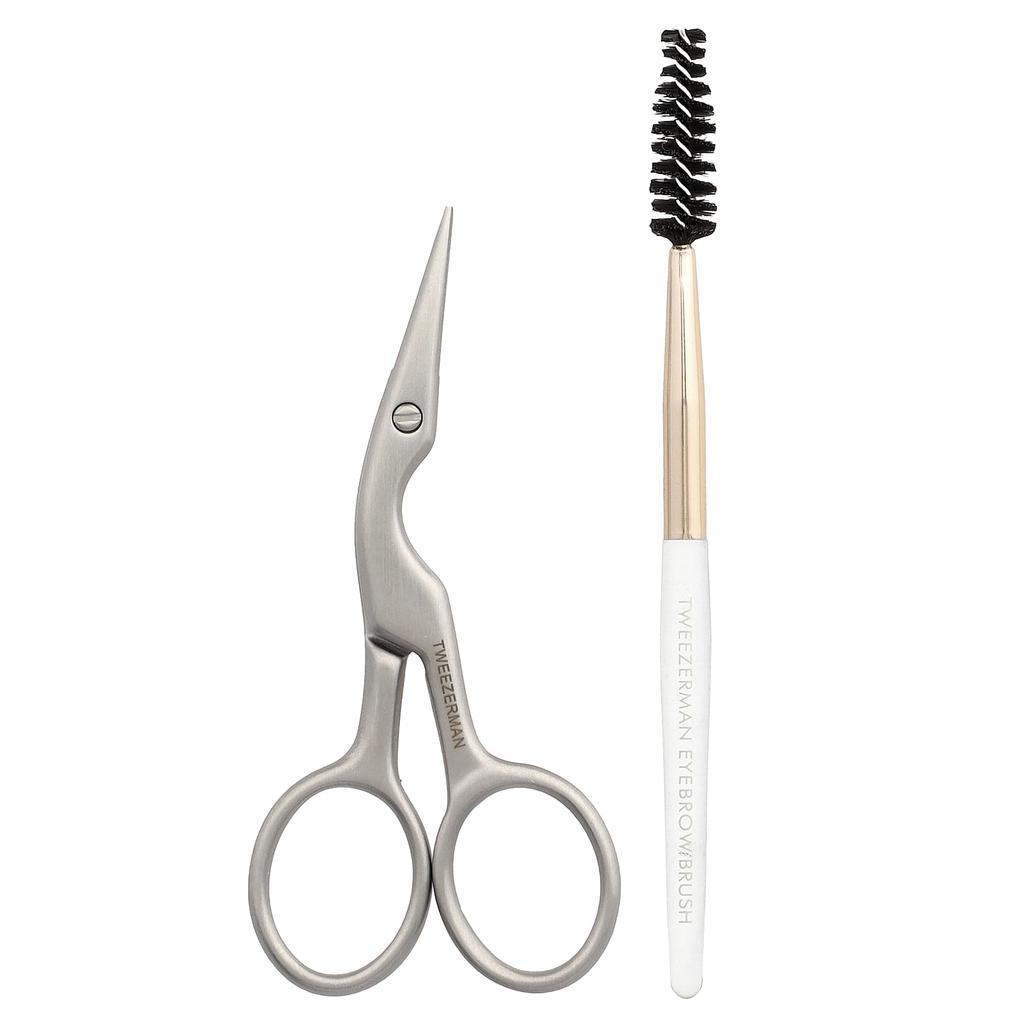 TWEEZERMAN Brow Shaping Scissors & Brush, 2-Piece Set