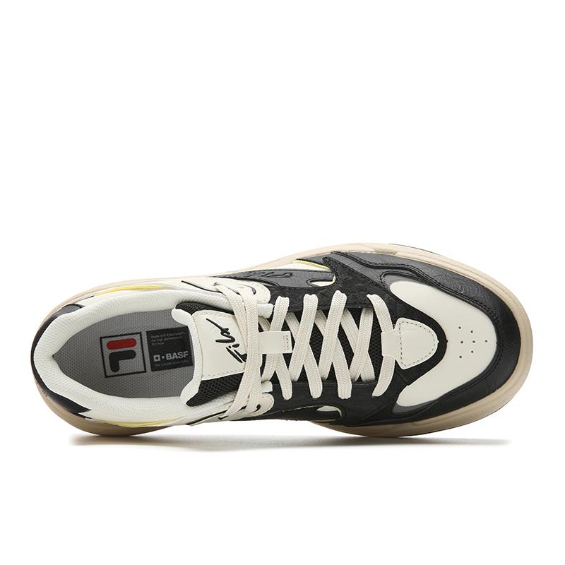 FILA FOGLIA Low top Skateboard Shoes Men's Antique White Black F12M612203FAF