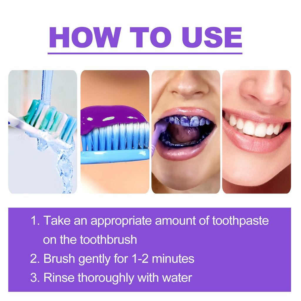 EELHOE V34 Purple Toothpaste Repair Teeth Oral Cleaning Breath Fresh Dazzling White Toothpaste