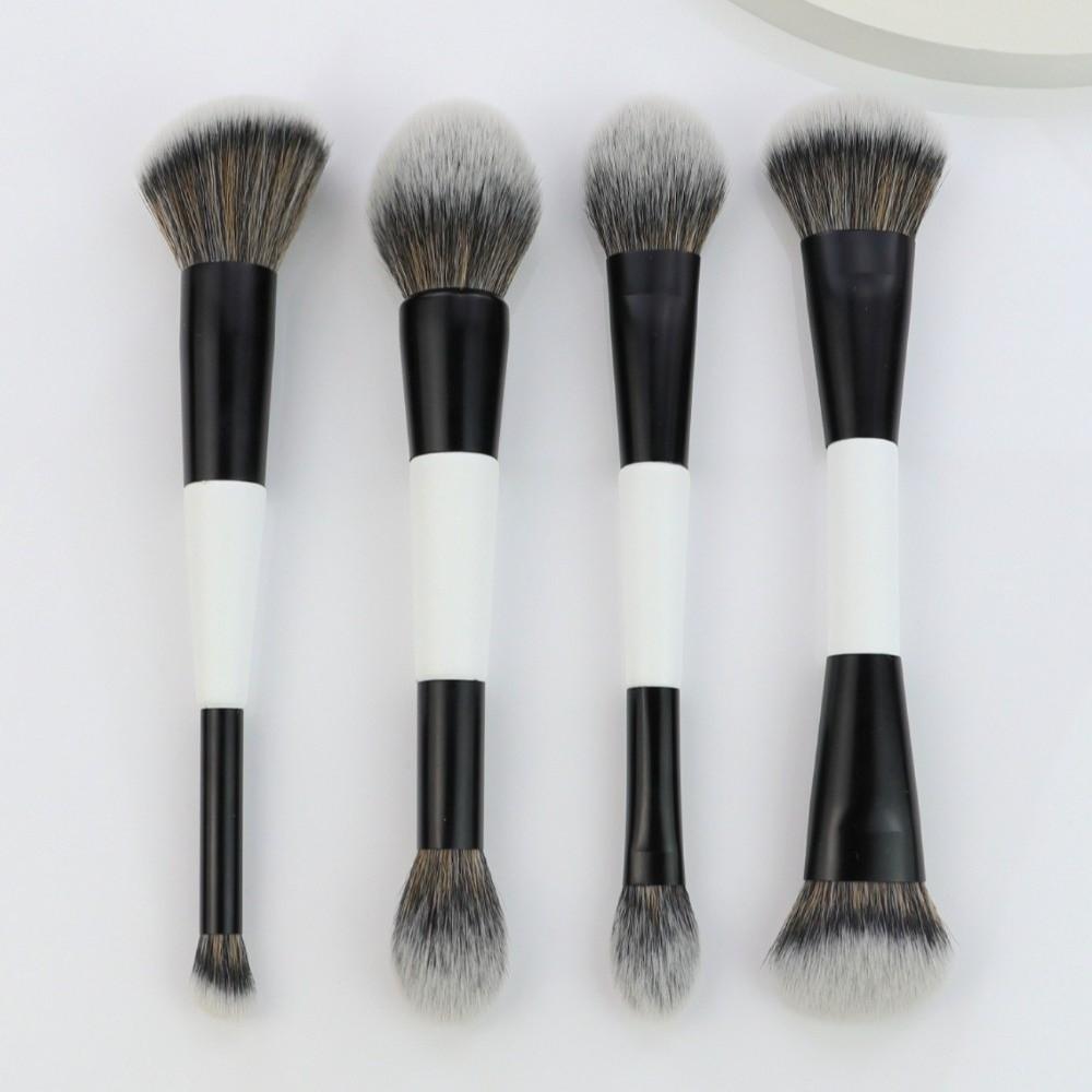 Doppelseitiger F4 Kontur Gesichts Pinsel Hohe Deckkraft Kosmetik Beauty Make-up Pinsel Mehrzweck Lidschatten Abdeckstift Pinsel