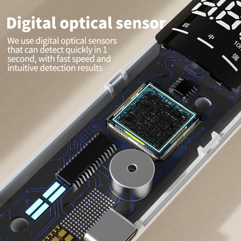 Type C Charging Fluorescent Detector With LCD Screen Lightweight Design For Home Travel Safety Testing Handheld Tester