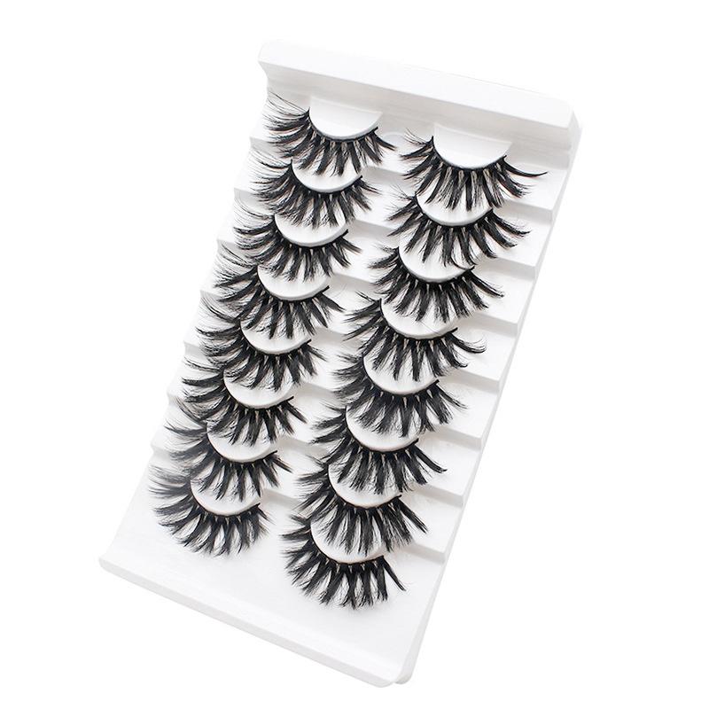 8 Paar Volle Dicke Natürliche Wimpern Dicke Biegung Falsche Wimpern 3D Stereoskopische Falsche Wimpern