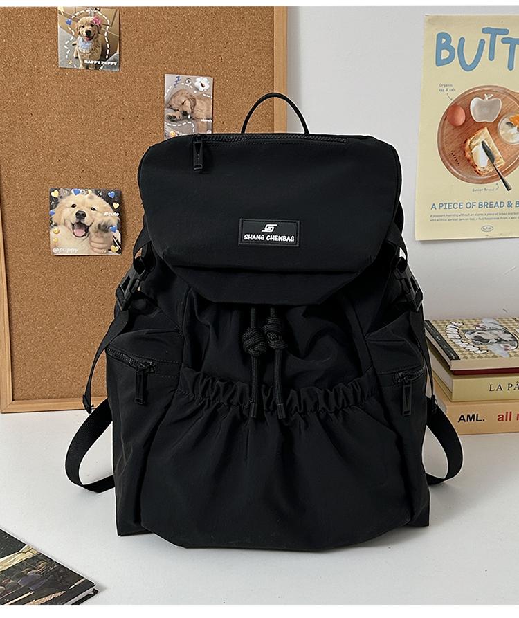 

2025 Новый Повседневный Дорожный Рюкзак Большой Вместимости на Двух Плечах, Школьный Рюкзак для Студентов Колледжей и Средних Школ, Уличный Рюкзак для Поездок на Работу, Бакет 15 inches чёрный