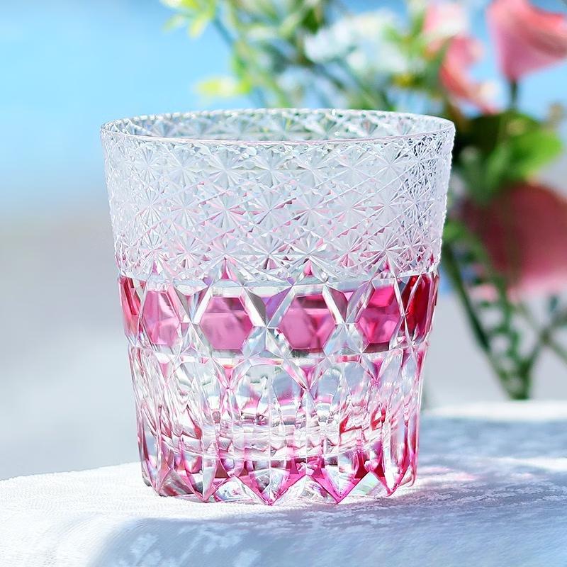Edo Kiriko Hand-Carved Crystal Whisky Glass