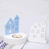 DIY Heart House Candlestick Silicone Mold Window Houses Tea Light Candle Holder Craft Gift Making Resin Gypsum Molds Home Decor