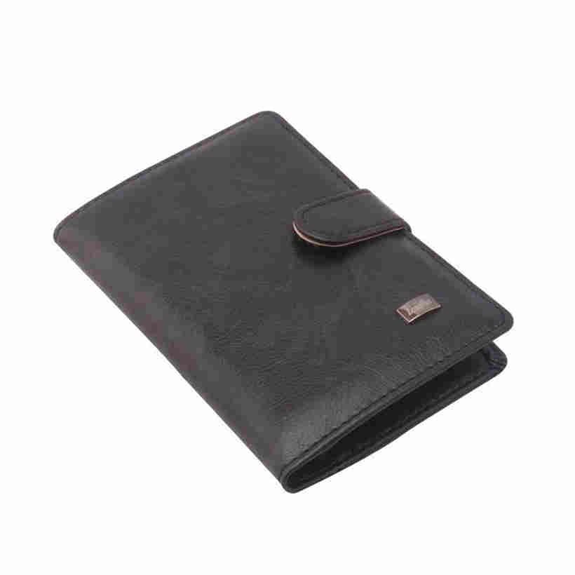 Retro Men Leather Buckle Multifunction Passport Holder Passport Bag Small Wallet Coin Pocket