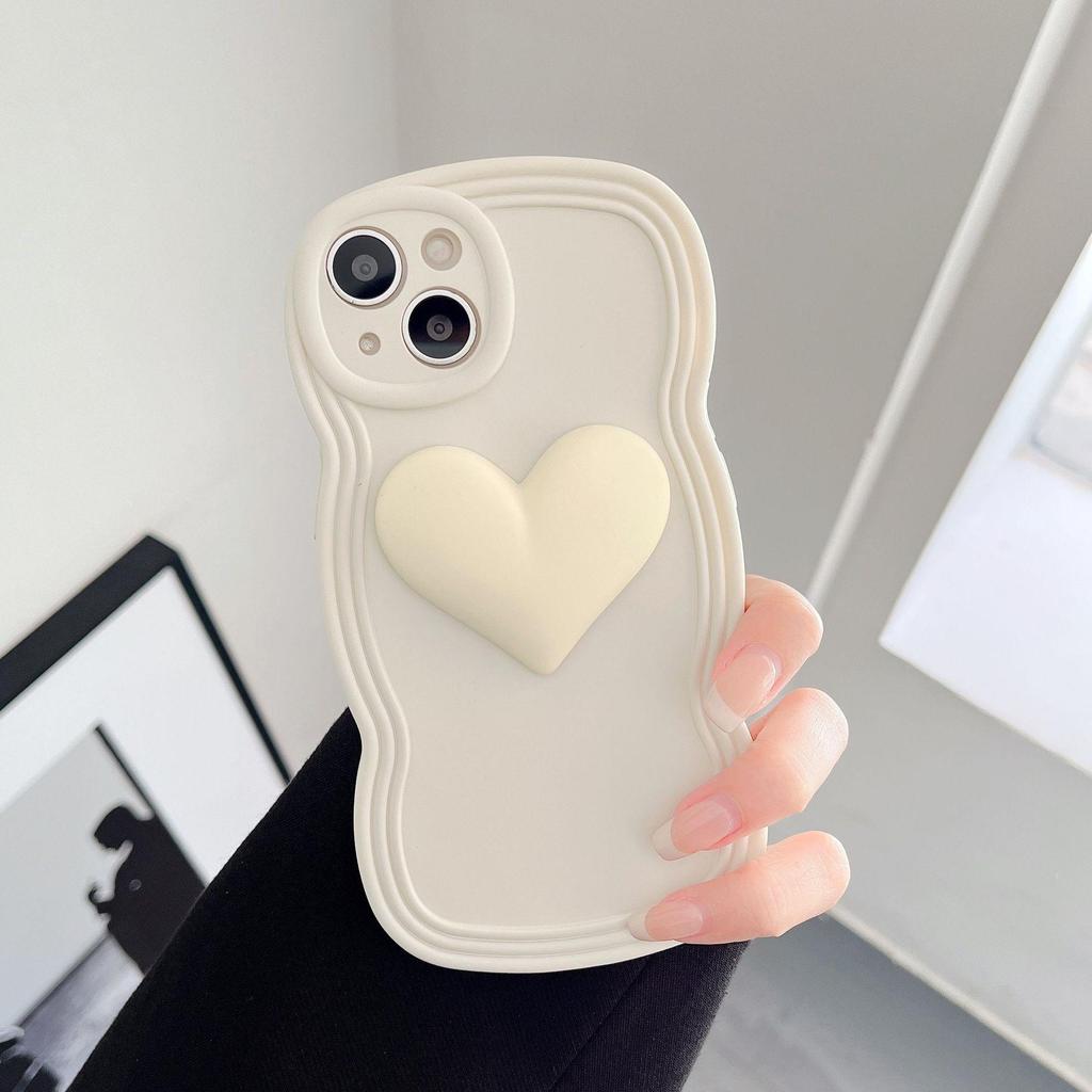 Premium 3D Heart Phone Case for iPhone 13/14/16/17 Pro Max