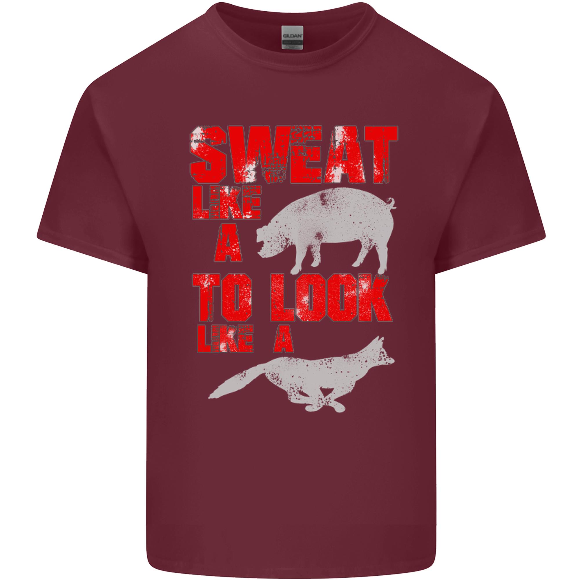 Sweat Like a Pig to Look Like a Fox Gym Unisexs Light Cotton TShirt S