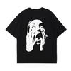 Grunge Hip Hop Harajuku Nadruk Graficzny Bawełniana Koszulka Rock Goth Streetwear Koszulka z Krótkim Rękawem Punk Luźny Top Casualowa Koszulka