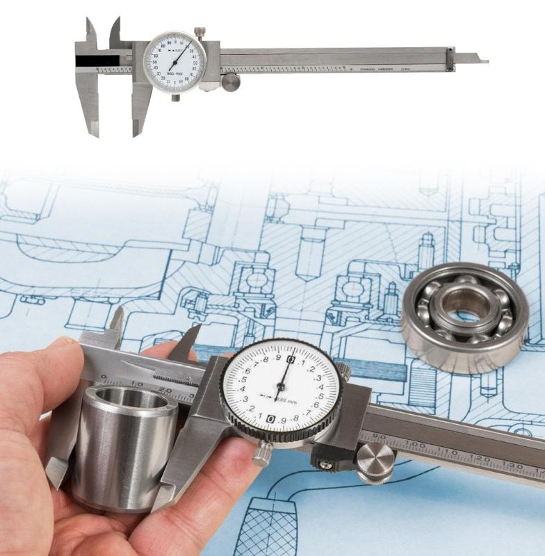 Professioneller Edelstahl-Messschieber 8 Zoll Klare Skala Nonius-Messschieber Industrielles Messinstrument