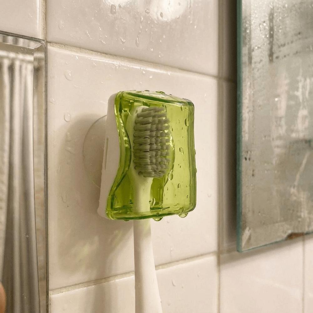 3PCS Suction Cup Protector Case Portable Toothbrush Protector Dust Protective Cover Bathroom
