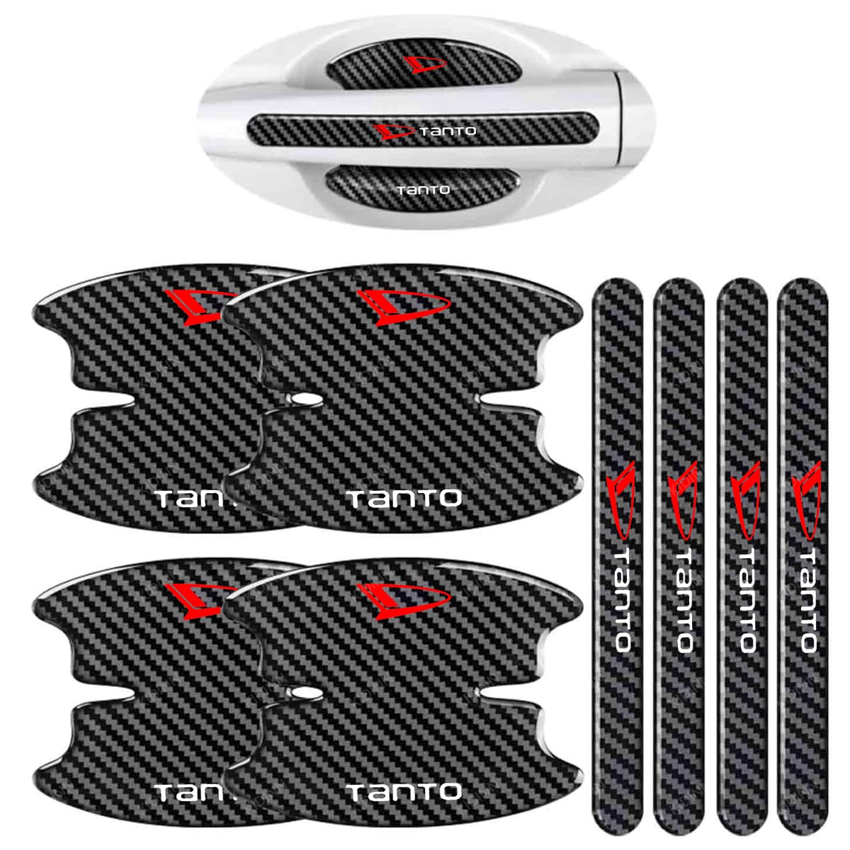 

Tanto Custom Door Handle Protector, Compatible with Vehicles such as TANTO LA660S 650S 600S чёрный