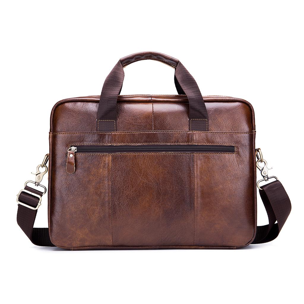 Men Leather Messenger Bag Satchel Bag Crossbody Shoulder Bag for Office School College Business