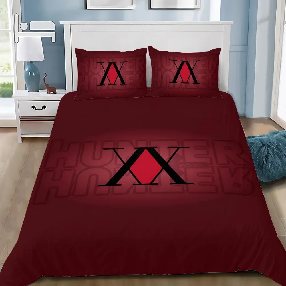 Anime Duvet Cover Pillowcase Hunter X Hunter Bedding Set Adult Boy Girl Bedroom Decoration Children Single Double Large Size
