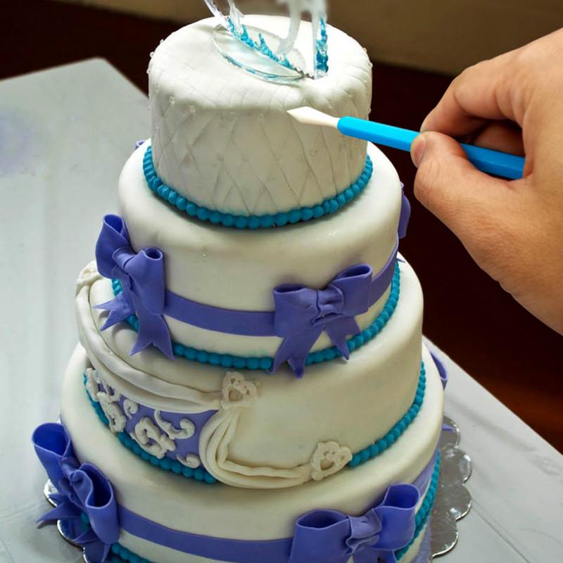 9pcs Baking Tools Flower Carving Group Cake Tools Decorative Pen Turn Sugar Tools Modeling Knife