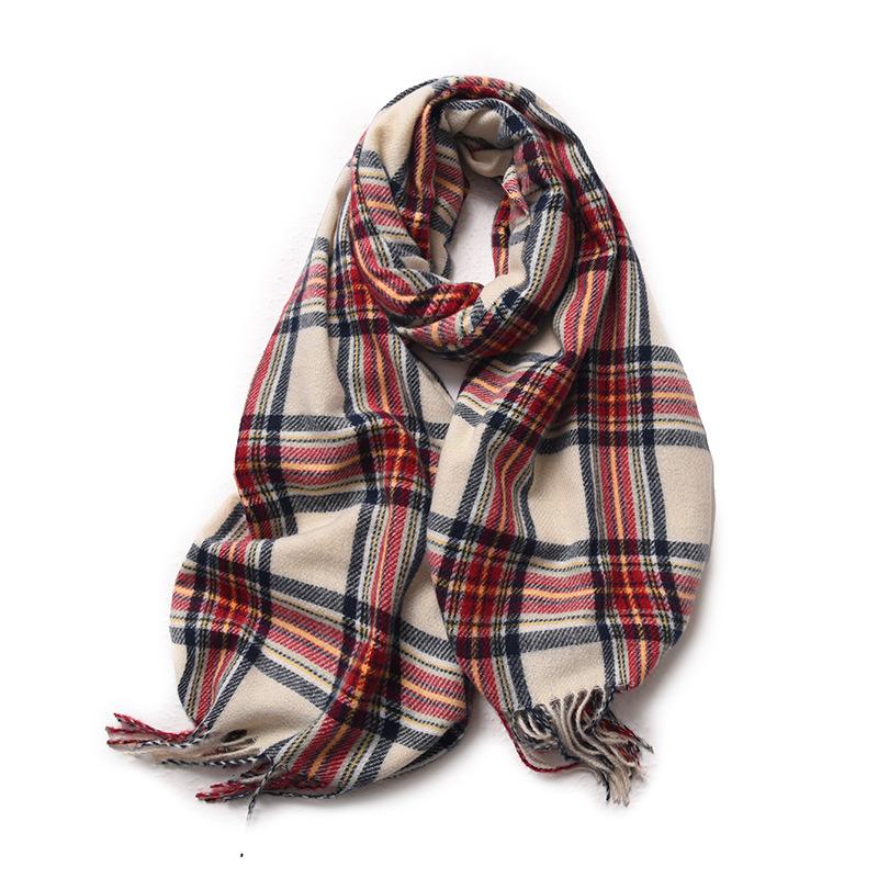 Fashion  Winter Scarf Women Men Imitation Cashmere Preppy Plaid Warm Scarve Pashmina Mujer Female Foulard Bufanda Wrap Shawl