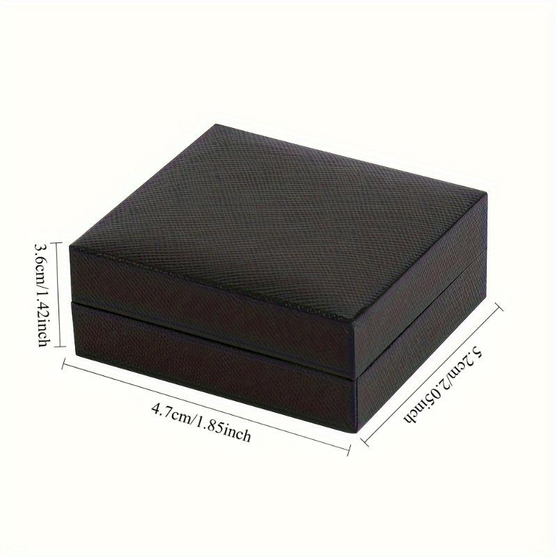 2pcs Black, Flip Up Jewelry Box, Fashion Accessory Box, Ring Box, Pendant Box, Paired Ring Box, Flip Up Men's Cufflink Gift Box