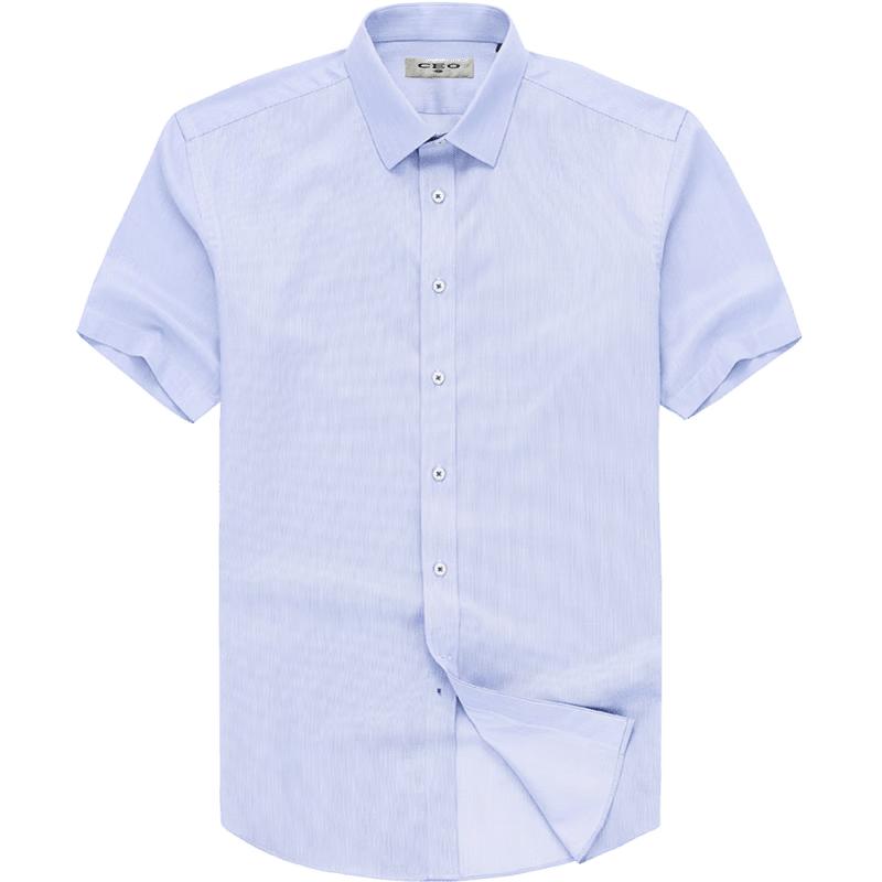 

Мужская рубашка YOUNGOR с коротким рукавом, из 100% хлопка, не требующая глажки (DP Non-Iron) 44