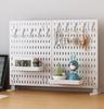 Perforated Desk Freestanding Storage Rack with Hooks and for Organizing Small Items and Miscellaneous Large Suitable for Office and Remote Set of 60cm
