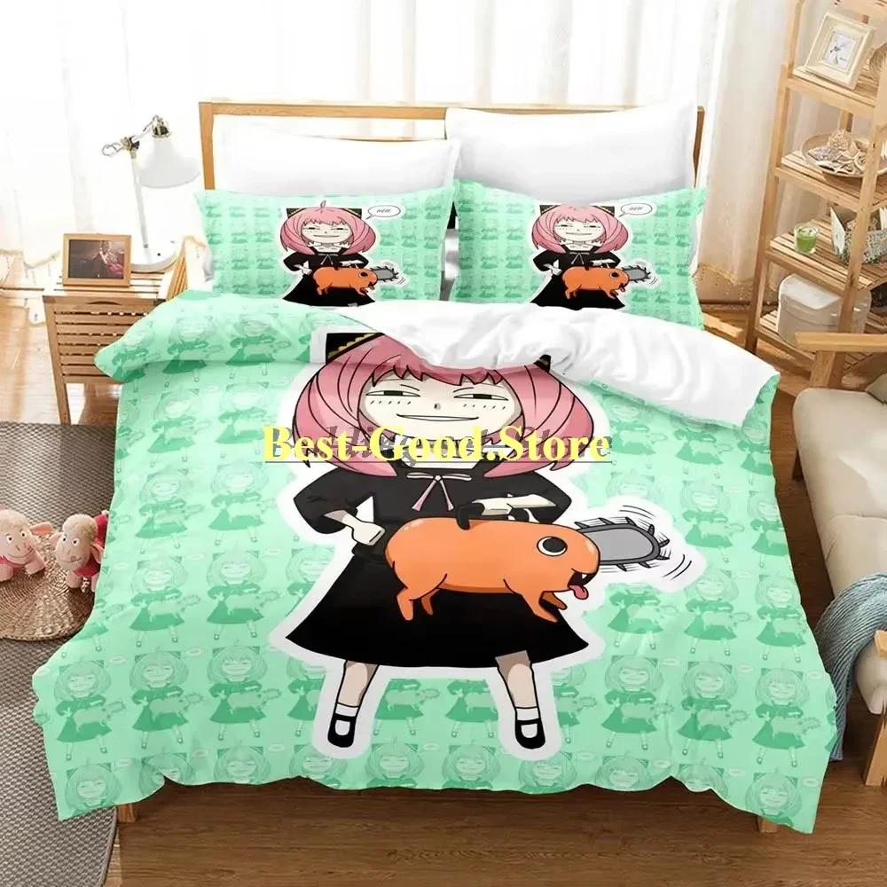 

Comforter Chainsaw Man Pochita Bedding Set Printed Bed Set With Bed Single Double Queen Super King Size Spy×Family Comforter (quilt)-EU Single(135*200cm)3pcs
