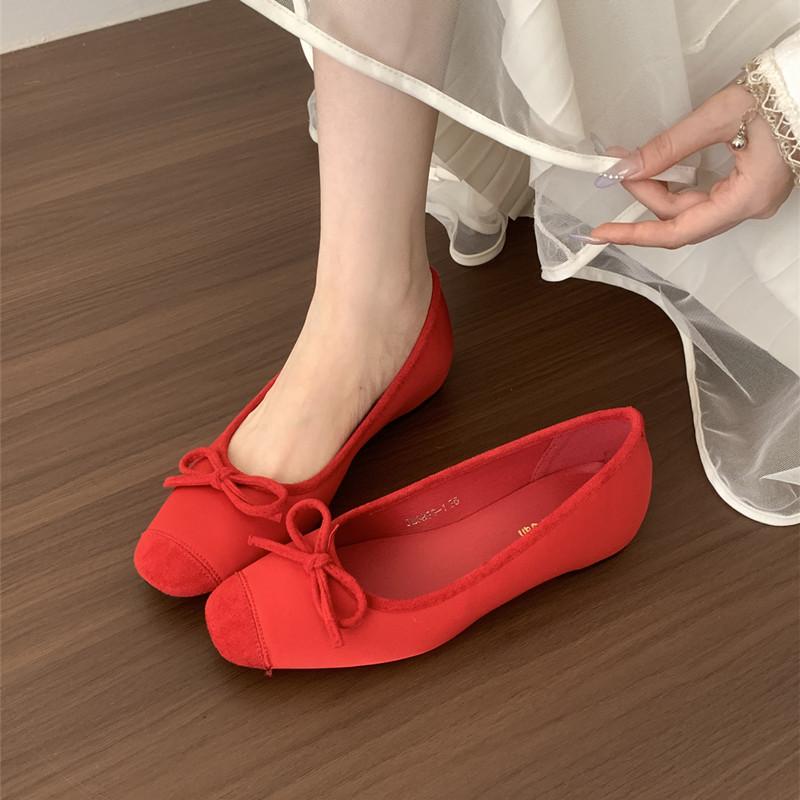Fashion Bailamos Women Flat Shoes Soft Single Shoes Elegant Round Toe Women Shoes Shallow Loafers Low Heel Sandals
