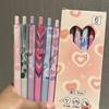 6 bolígrafos de gel Kawaii Rose de escritura suave, creativos, de secado rápido, de presión neutra, papelería estética, suministros de oficina