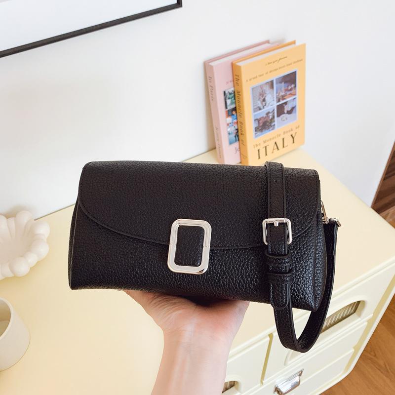 Trendy texture fashionable single shoulder underarm bag women's new simple and versatile multi-compartment messenger bag small square bag