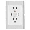 Recessed Floor Socket Dual 3 Prong Outlets USB Type C Fast Charging Ports Stainless Steel Junction