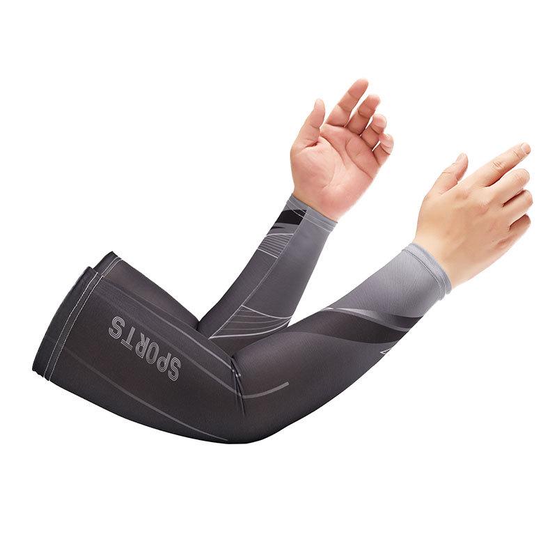 Sport Style Sun Protection Breathable Cycling Arm Warmers for Men and Women - Thin Ice Silk Sleeves