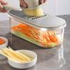 Multigunctional Vegetable Chopper 6 Interchangeable Blade Nonslip Handle Convenient Storage Designs Space Saving Grater