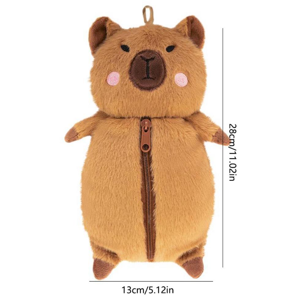 Cat Kitty Stationery Bag Large Capacity Cartoon panda Pencil Case Plush Capybara Pen Bag Girl Gift