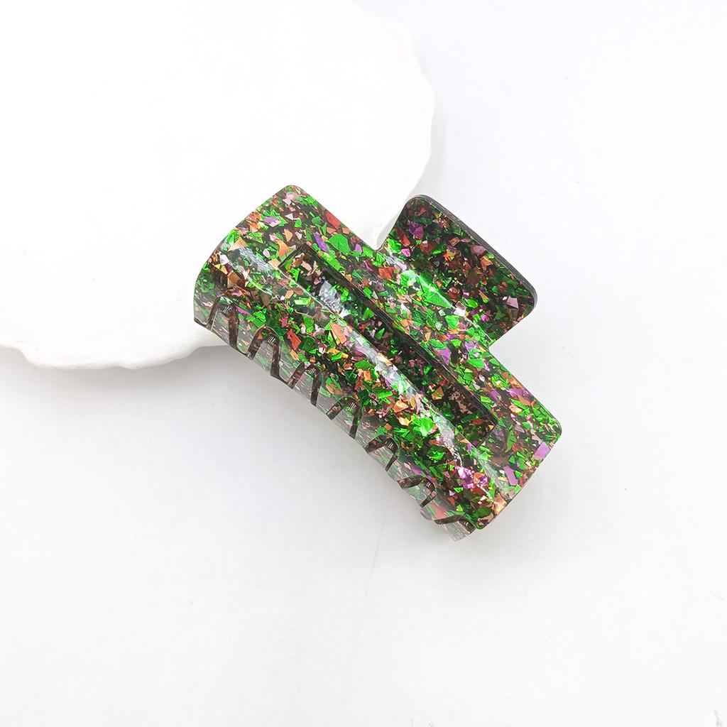 New Women Sequin Hair Claw Tough Colorful Plastic HairClip Large Size Hair Clamps Crab Hairpin Hair Accessories Girl Gift
