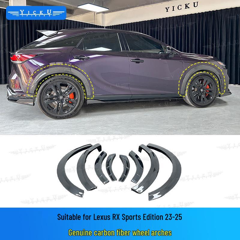 Lexus RX350/500 Carbon Fiber Body Kit (Front Lip, Fender Flares, Rear Lip, Side Skirts, Tail Top Spoiler, 2023-2025)