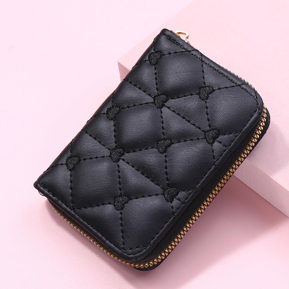 Women Wallet Women Small Card Case Ladies Sewing Love Large Capacity Coin Purse Organ Mini Card Holder Carteras Para Mujer
