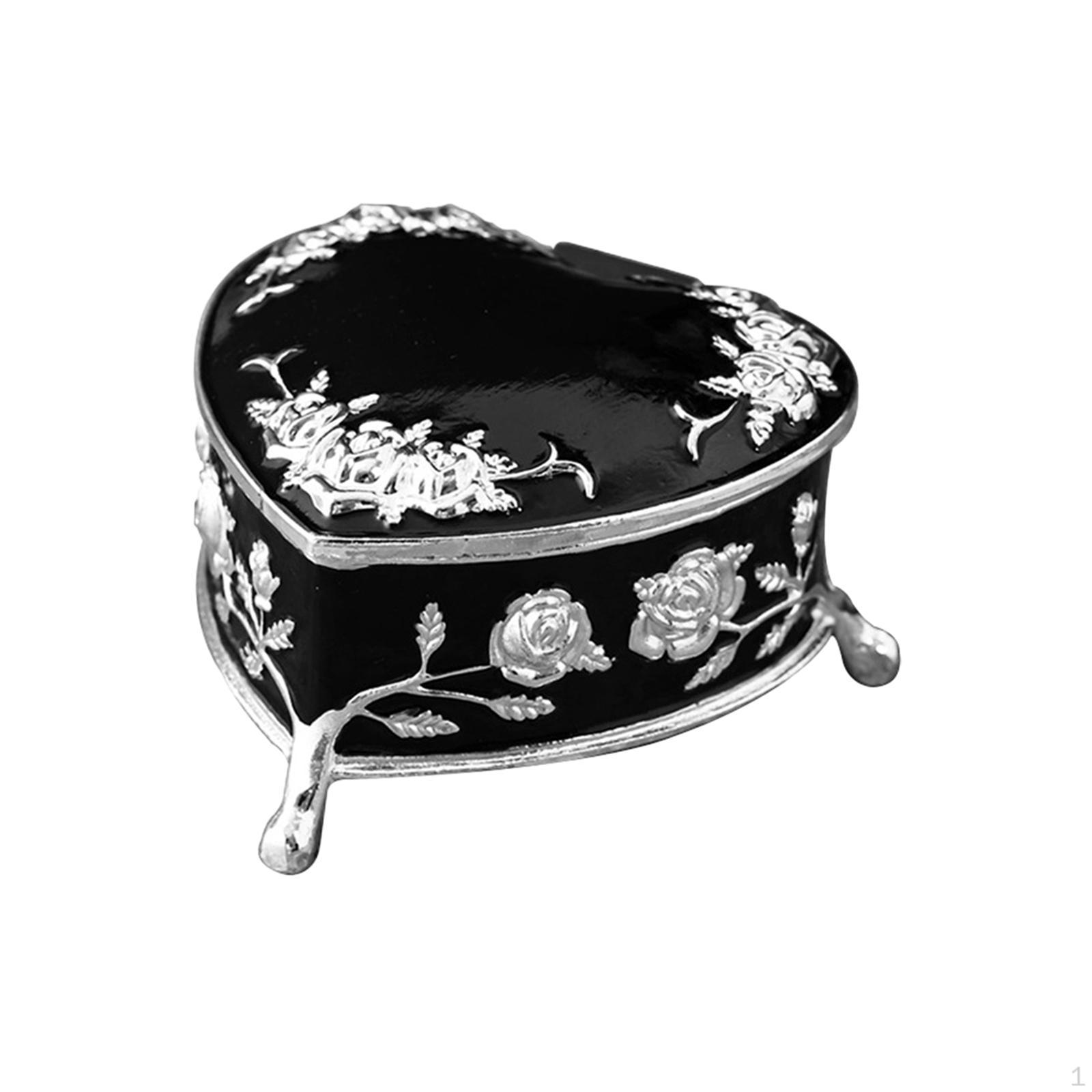 

Decorative Storage Box, Treasure Chest Jewelry Case Ear Holder Box Organizer чёрный