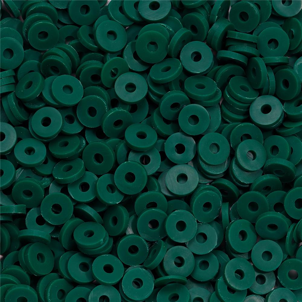 350pcs 6mm Flat Round Polymer Clay Beads Loose Spacer Beads for Jewelry Making DIY Needlework Bracelet Necklace Accessories