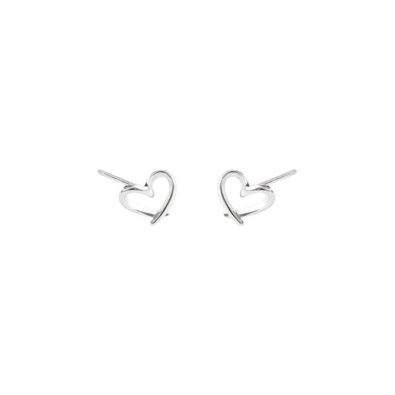 Korean Heart Stud Earrings: Lightweight, Comfortable for Sleeping, Simple Luxury Design, 2020 Trendy Women's Jewelry