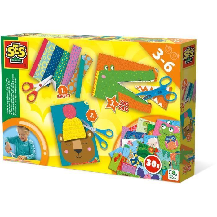 SES CREATIVE - J'apprends À Découper - Ciseaux Pour Enfant Sûrs - Multicolore
