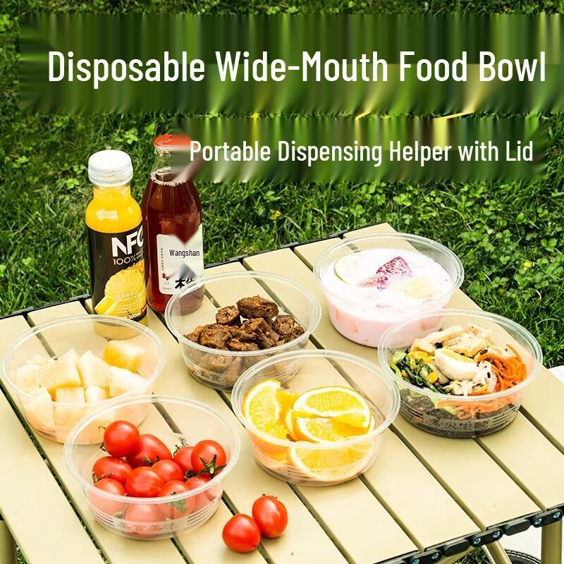 Disposable Plastic Food Container Bowls with Lids