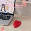 Cute Heart-Shaped Bluetooth Wireless Mouse, 2.4GHz and USB Compatible, Compact, Lightweight, Portable for Women and Kids, Compatible with iOS,