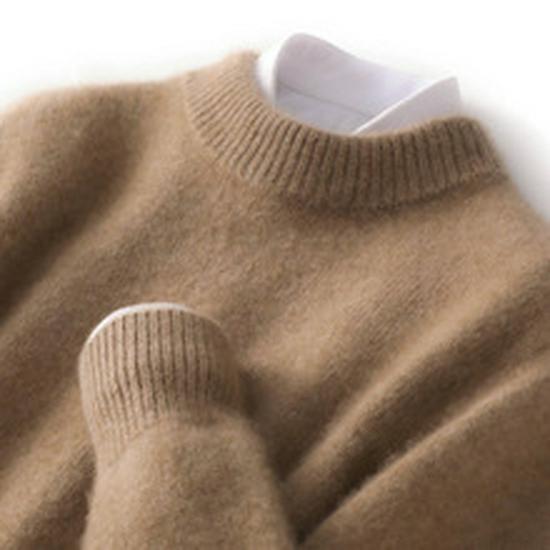 Mengyi Women's Thickened Half-High Neck Cashmere Pullover Sweater - Warm Autumn/Winter Base Layer
