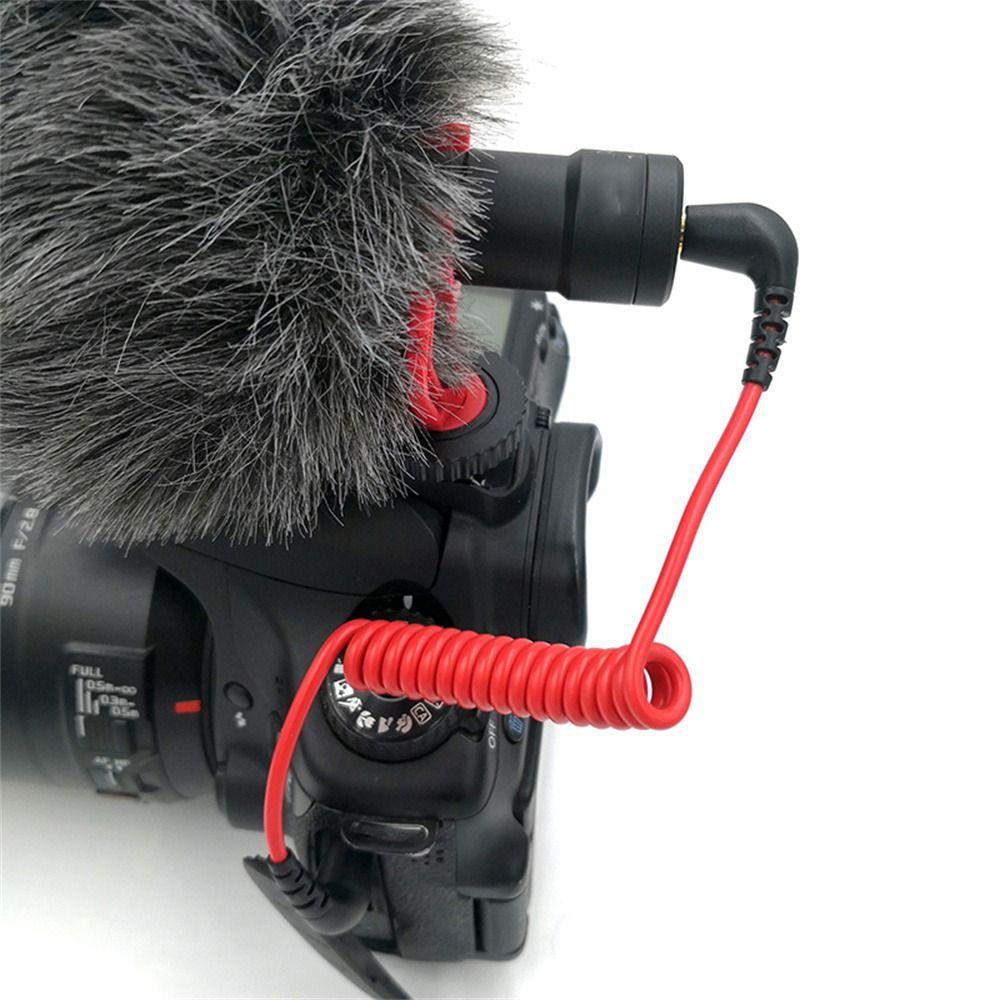 Camera Accessories TRS To TRS Cable Coiled Microphone Cable Microphone To Camera Spring 3.5mm Cable