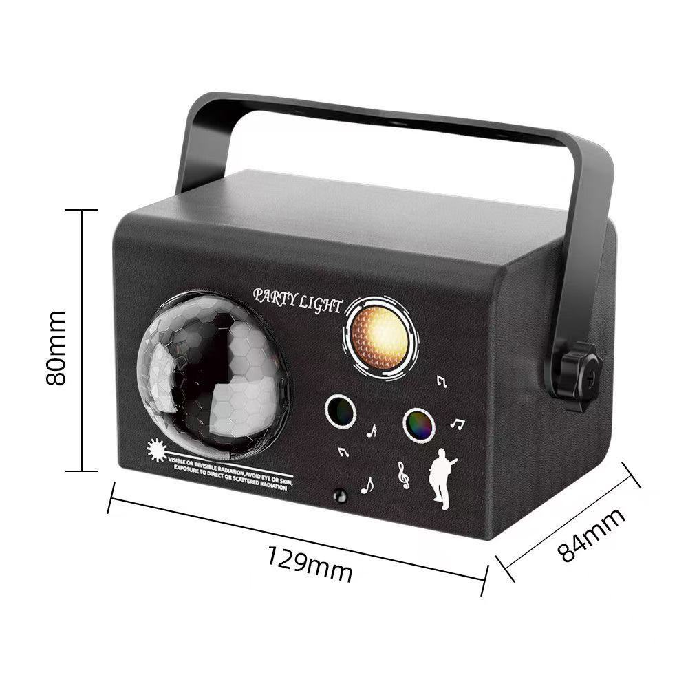 Party Lights, Disco Light, Rgb 3 Lens Sound Activated Dj Strobe Stage Lights for Parties Birthday Christmas Gift Wedding Karaoke