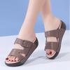Fashion Walking Shoes Ladies Non-Slip Wedge Open Toe Beach Sho Summer Thick Bottom Half Slipper Sandals Women Outdoor Breathable