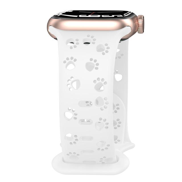 Dog Paw Silicone Strap for Apple Watch Band 49mm 46mm 45mm 44mm 41mm 40mm 38mm Correa Bracelet Series 10 9 8 7 6 5 4 3 SE Ultra2