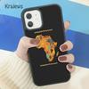 Krajews Africa Map Geography Soft Phone Case Cover For iPhone 17 Air 16 15 14 Plus 11 12 13 Pro Max Coque Shell Fundas