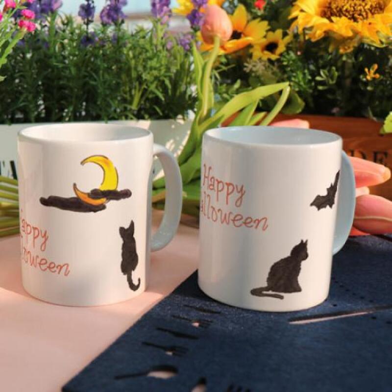 bc243-Design Mug 2p-Cat Halloween