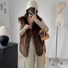 Autumn and winter Mao Mao jacket vest new fur vest fashion imitation mink short vest Mao Mao jacket