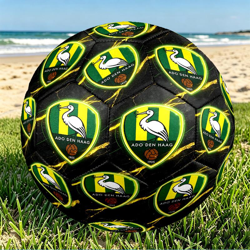 ADO Den Haag Print Size 5 Soccer Ball, PU Wear Resistant Football for Match Training and Daily Practice, Birthday Gift for Soccer Fans