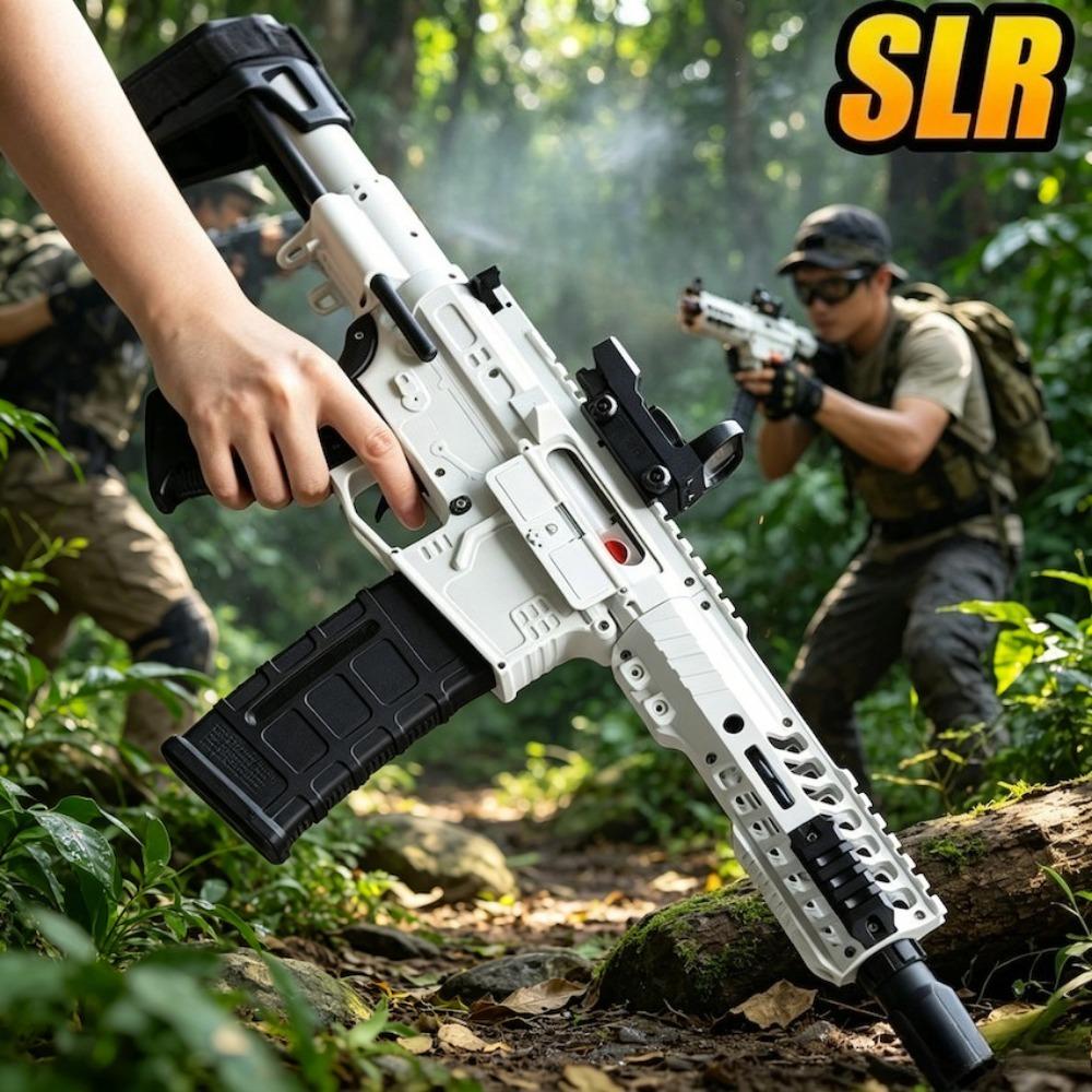 SLR Electric Gun Toy Rechargeable Automatic Outdoor Backyard Shooting Water Ball Game Team Battle Game Toy for Teens